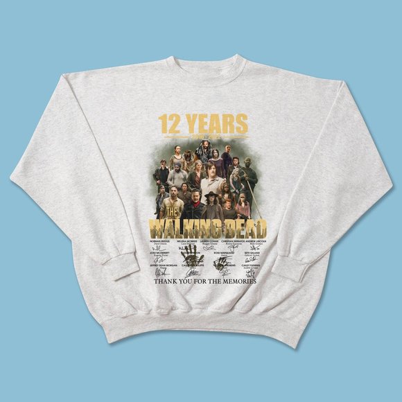 The Walking Dead 12 Years 2010-2022 Thank You The Memories Signatures shirt swe - Picture 1 of 2